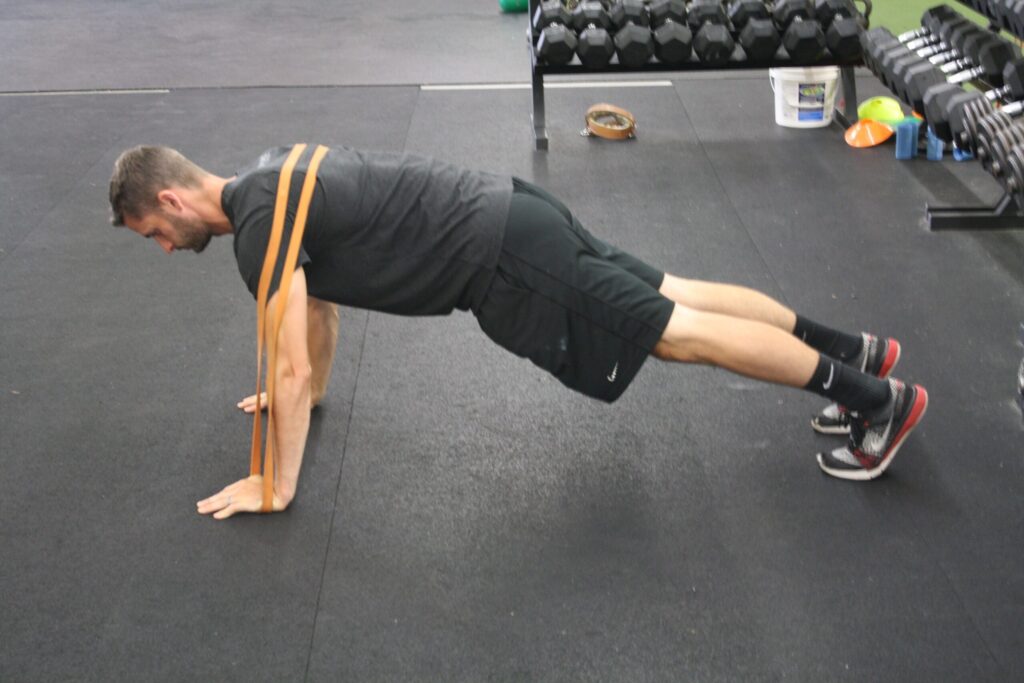 Bench Press Alternative: Band Resisted Push-Ups
