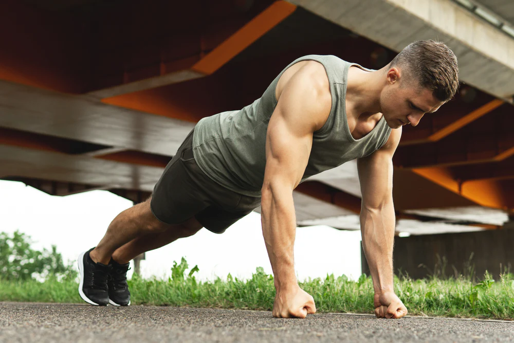 Outdoor Bodyweight Workout push-ups