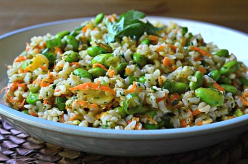 Healthy Meal Prep For Weight Loss: Veggie Rice With Bowl Edamame