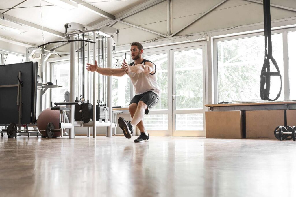 Outdoor Bodyweight Workout single-leg squat